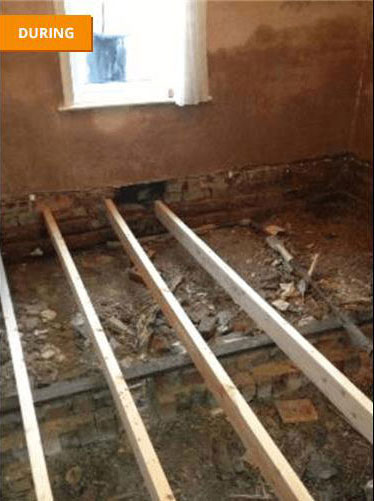 New joists being fitted - 