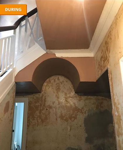 Passage re-plaster - Ongoing plastering job, Davison Avenue, Whitley Bay , from heavy artex to modern re plaster